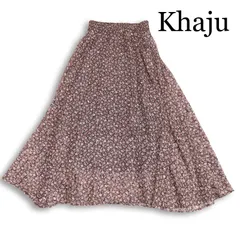 Khaju カージュ 通年 花柄♪ フラワー プリント ロング スカート Sz.F　レディース
