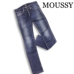 MOUSSY マウジー USED加工♪ ストレッチ パウダー デニム スキニー パンツ ジーンズ Sz.25 レディース 日本製