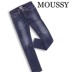 MOUSSY マウジー USED加工♪ ストレッチ パウダー デニム スキニー パンツ ジーンズ Sz.25 レディース 日本製