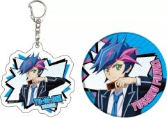 [중고] 상품 세트 03. 후지키 유작 (신작 일러스트) 아크릴 키홀더 & 캔 배지 세트 [유☆희☆왕 VRAINS]