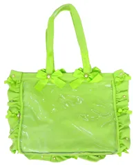 【中古】バッグ ライムグリーン A3フリルデザイン 痛バッグ用トートバッグ 5周年ver