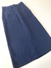 nano universe ナノユニバース  ストレッチ スリット  タイト スカート size36/紺■■レディース