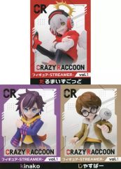 [중고] 피규어 전 3종 세트 [Crazy Raccoon] 피규어-STREAMER-Vol.1 ~GiGO 그룹의 가게 한정~
