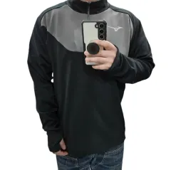 XL ミズノ 핑거ホール 起毛 ハーフジップアップ 機能性 長袖Tシャツ