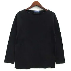 セントジェームス SAINT JAMES ウェッソン バスクシャツ ボートネック Tシャツ カットソー 無地 ブラック 黒 T4 フランス製