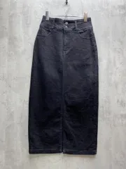 AZUL BY MOUSSY アズールバイマウジー ハイウエスト スリット ロング ストレッチ デニム スカート sizeL/黒 ■■レディース