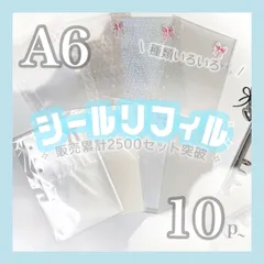 リニューアル🎀 大人気 【 A6 】リフィル 10p〜 \ えらべる10種❕/  シール帳 バインダー 台紙 剥離紙 透明 クリア pp シート ポケット ぷっくり 立体シール バインダー ホログラム クラッシュ スター フィルム ペラペラシールにも◎