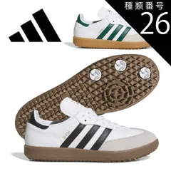 種類26：ホワイト/グリーン/ガム/26.5cm アディダス サンバ ゴルフ フルグレインレザー スパイクレス ゴルフシューズ ユニセックス NNO26 