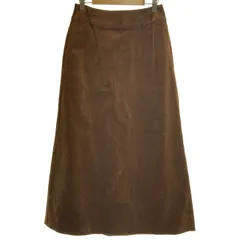 URBAN RESEARCH DOORS　コーデュロイスカート　ロング丈　Aライン　バックジップ　無地　細畝　古着　/2409