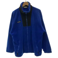 Columbia　フリース　ジャケット　ハイネック　フルジップ　バイカラー　無地　ワンポイント　刺しゅう　オーバーサイズ　アウトドア　古着　/7106