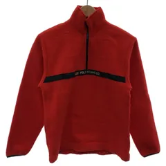 POLO JEANS RALPH LAUREN　フリース　プルオーバー　ハーフジップ　ハイネック　無地　ワンポイント　USA製　古着　/1603