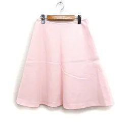 エムズグレイシー M'S GRACY フレアスカート ひざ丈 キルティング 無地 ウール混 40 ピンク /FT32