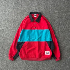 90s　NEWPORT BLUE　プルオーバー　ハーフボタン　ドルマン　個性的