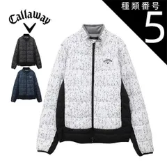 種類5：ネイビー(1120)/3L キャロウェイ スターストレッチ フェザープリント フルジップ 2WAY 中綿 ブルゾン ゴルフウェア メンズ M-3L C24215105 