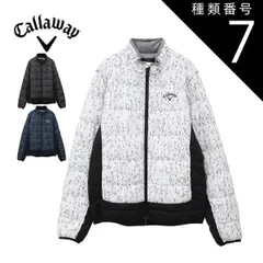 種類7：ブラック(1010)/L キャロウェイ スターストレッチ フェザープリント フルジップ 2WAY 中綿 ブルゾン ゴルフウェア メンズ M-3L C24215105 