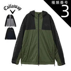 種類3：ネイビー(1120)/LL キャロウェイ スターストレッチ ふんわり裏地 フルジップ フーディ ブルゾン ゴルフウェア メンズ M-3L C24215106 