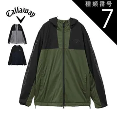 種類7：グレー(1020)/L キャロウェイ スターストレッチ ふんわり裏地 フルジップ フーディ ブルゾン ゴルフウェア メンズ M-3L C24215106 