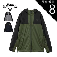 種類8：カーキ(1180)/L キャロウェイ スターストレッチ ふんわり裏地 フルジップ フーディ ブルゾン ゴルフウェア メンズ M-3L C24215106 