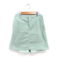 ユナイテッドアローズ UNITED ARROWS TOKYO 台形 スカート コーデュロイ ミニ フロントジップ 38 ミントグリーン 緑 /TT