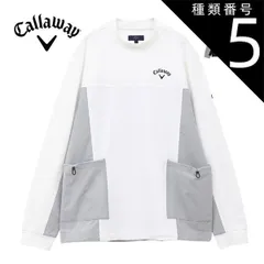 種類5：ブラック(1010)/3L キャロウェイ カノコ＆ドットエア ハイブリッド モックネック 長袖シャツ ゴルフウェア メンズ M-3L C24233104 