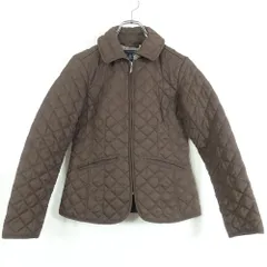 【美品】トミーヒルフィガー★大人上品♪キルティングジャケット ジップアップ サイズXS 焦げ茶系  無地 z17803