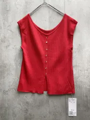 新品 mystic ミスティック MYZ1041605A0007 ボタンニットノースリ ニット セーター sizeF/赤 ◇■レディース