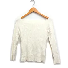 センスオブプレイス バイ アーバンリサーチ Sense of Place by Urban Research リブ ニット セーター 長袖 スクエアネック 無地 F オフホワイト 白 /FT20