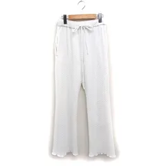 カスタネ Kastane イージー パンツ エンボス加工 無地 F ホワイト 白 /FT28