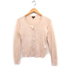 セオリー Theory コットン ニット カーディガン 丸首 無地 S ライトピンク /FT21