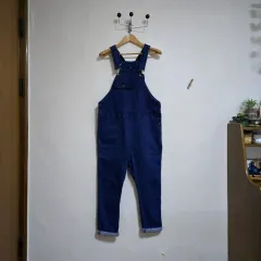 レディース デニム ロールアップ オーバーオール サスペンダー ズボン オールインワン