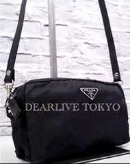 美品 ◆ PRADA プラダ ユニセックス ナイロンxレザー クロスボディ ショルダー カメラ ミニ バッグ ポーチ ポシェット 黒◆ 使い勝手抜群♪