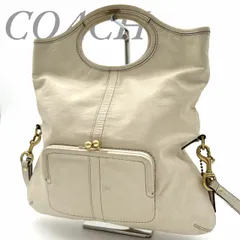 【B4559】 COACH コーチ 12250 2way ショルダーバッグ ハンドバック クロスボディ アイボリー 大容量 レザー 本革