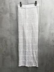 GARAGE OF GOOD CLOTHING ガレージオブグットクロージング クロシェ ニット タイト ロング スカート sizeF/白 ◇■レディース