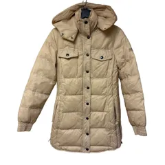 ARMANI JEANS（アルマーニ・ジーンズ） レディース・ダウンコート ベージュ EU 40 / USA 4サイズ 中綿【DD139】