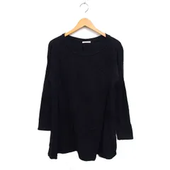 スタディオクリップ Studio Clip 切替 チュニック レース 長袖 コットン 綿 ブラック 黒 /FT24