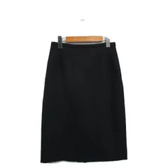 ストロベリーフィールズ STRAWBERRY-FIELDS タイトスカート 膝丈 ウール シンプル 1 ブラック 黒 /KT10