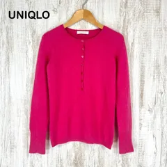 UNIQLO ユニクロ ヘンリーネック カシミヤ100% ニット セーター 長袖 ピンク レディース トップス