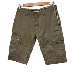  BURBERRY BLACK LABEL（バーバリー・ブラックレーベル）カーゴハーフパンツ 膝丈 BMS61-420-47 オリーブ【DD139】