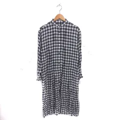 B&Y ユナイテッドアローズ BEAUTY&YOUTH ビューティー&ユース シャツワンピ ワンピース チェック ロング 薄手 長袖 ブラック ホワイト 黒 白 /TT