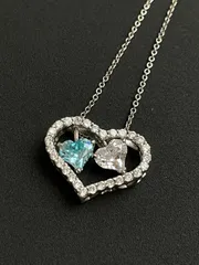 【極美品】 PURE DAYS ハート型のネックレス シルバー925