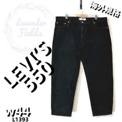リーバイス550ブラックデニムパンツL1393LEVI’S w48大きいサイズバギーパッチロゴ極太ワイドテーパード黒USAアメリカ古着