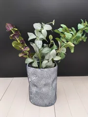 造花付きフラワーベース◆花瓶◆置物◆インテリア雑貨◆フェイクグリーン◆F-2511FB10