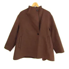 ユニクロ ダブルフェイスショートコート 211-450499 ウール混 アウター レディース Mサイズ こげ茶 UNIQLO 【中古】