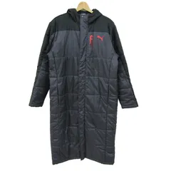 プーマ ベンチコート ロングコート 中綿 スポーツウエア アウター メンズ Mサイズ グレー PUMA 【中古】