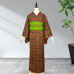 小紋　セミアンティーク着物　正絹