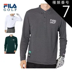 種類7：ブラック(BK)/L フィラゴルフ 裏起毛 ボタンダウン 長袖 ポロシャツ ウェア メンズ 784-540 M-3L 