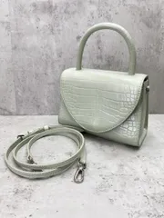 CHARLES&KEITH チャールズアンドキース クロックエフェクト ストラクチャードトップハンドルバッグ ミントグリーン ■■レディース