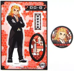 【中古】雑貨 煉獄杏寿郎 アクリルマスコット＆缶バッジセット 「鬼滅の刃 スペシャルイベント～鬼滅の宴～」 事後通販限定