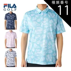 種類11：ピンク(PK)/M フィラゴルフ 総柄 半袖 ポロシャツ ウェア メンズ M-LL 744-671Y 
