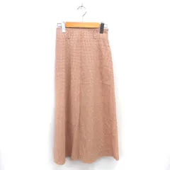 コルディア CORDIER フレア スカート 総柄 ロング 薄手 40 ベージュ 茶 /TT